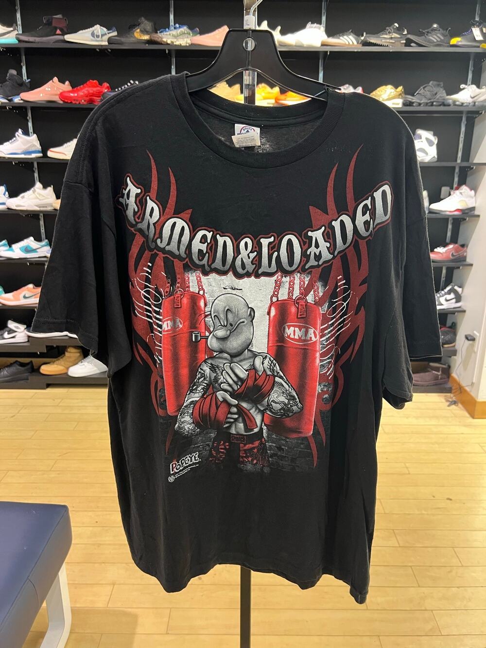 Popeye Armed and Loaded T Shirt Sz XL